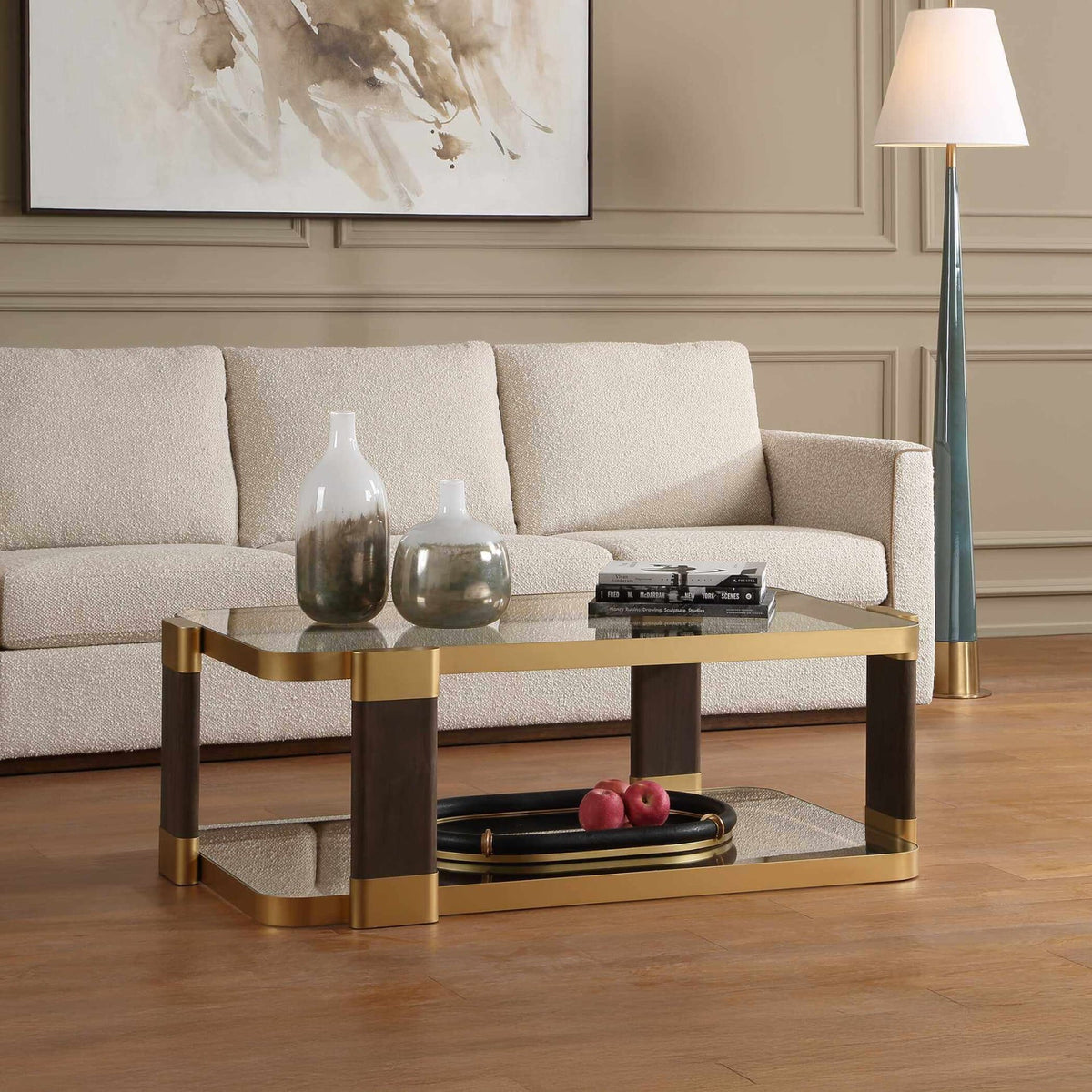 Uttermost Living Ryles Glass Coffee Table House of Isabella UK
