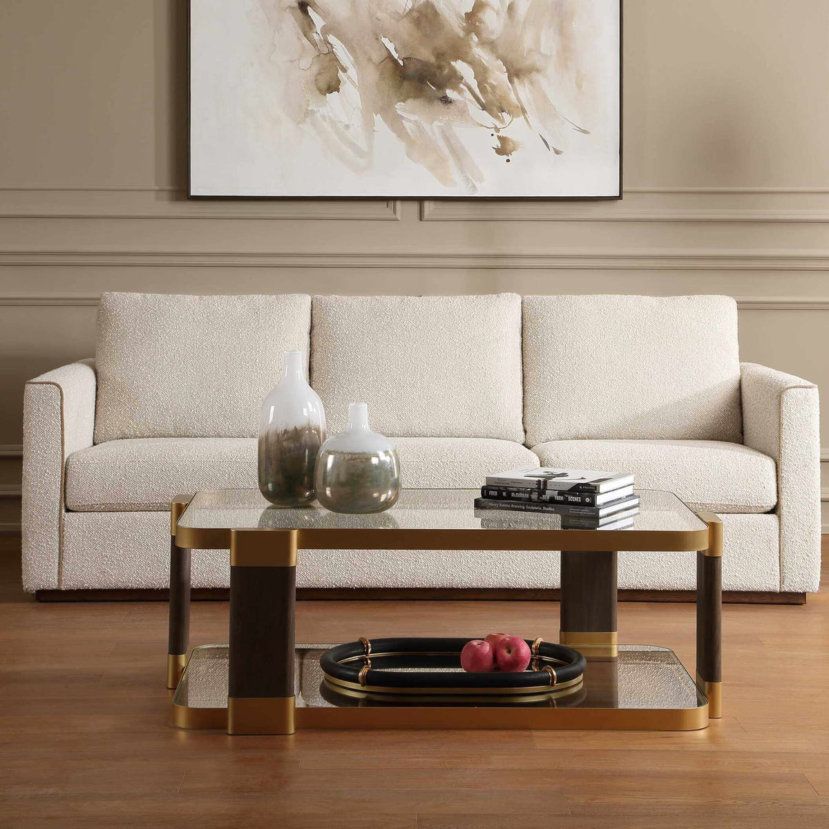 Uttermost Living Ryles Glass Coffee Table House of Isabella UK