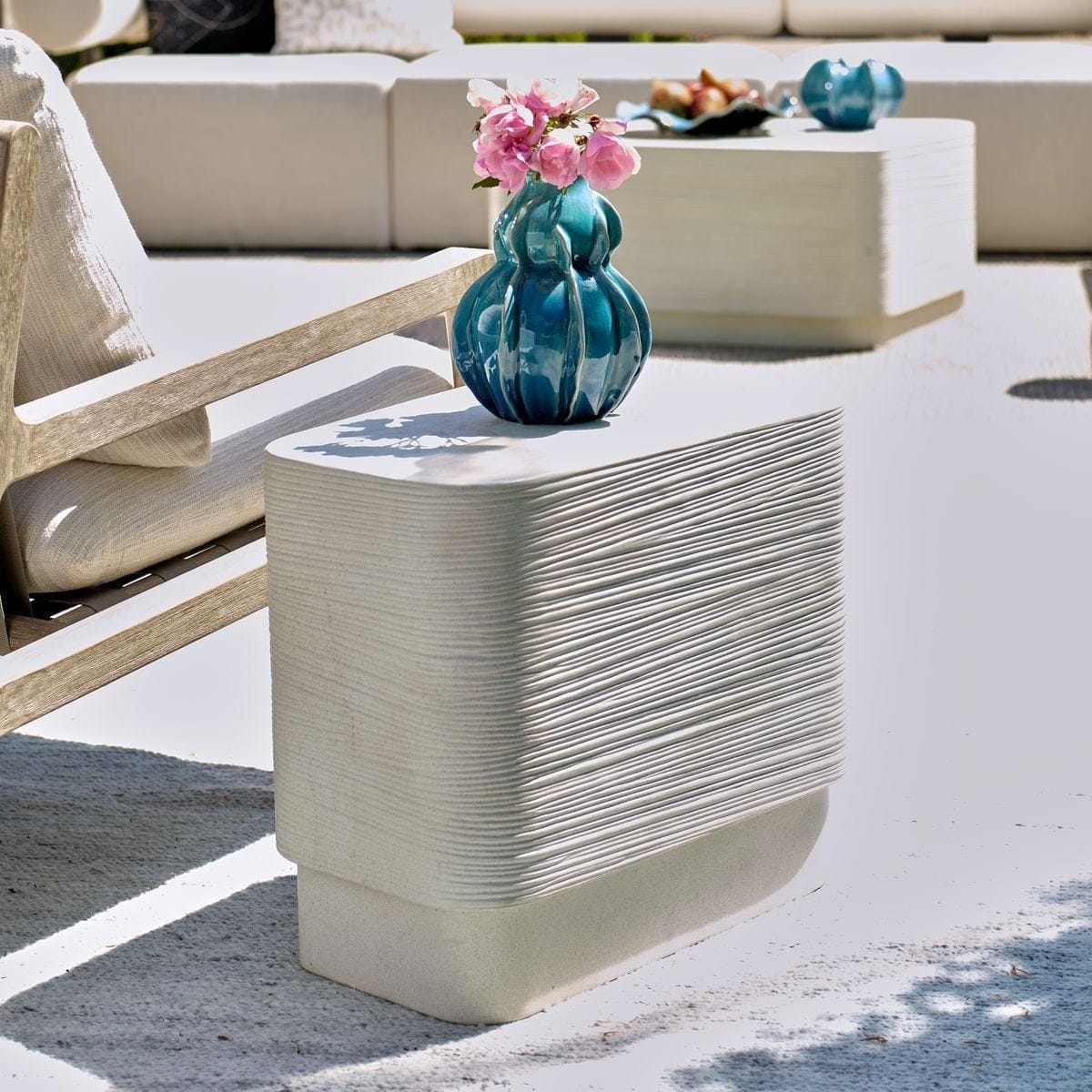 Uttermost Living Saltwater Concrete Indoor-Outdoor Side Table House of Isabella UK