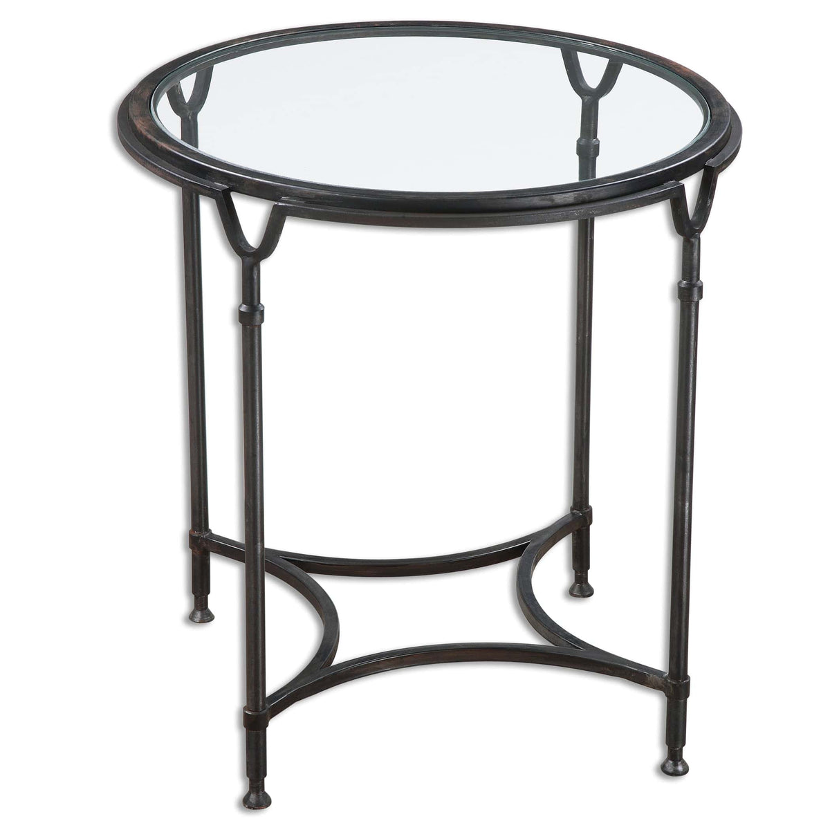 Uttermost Living Samson Glass Side Table House of Isabella UK