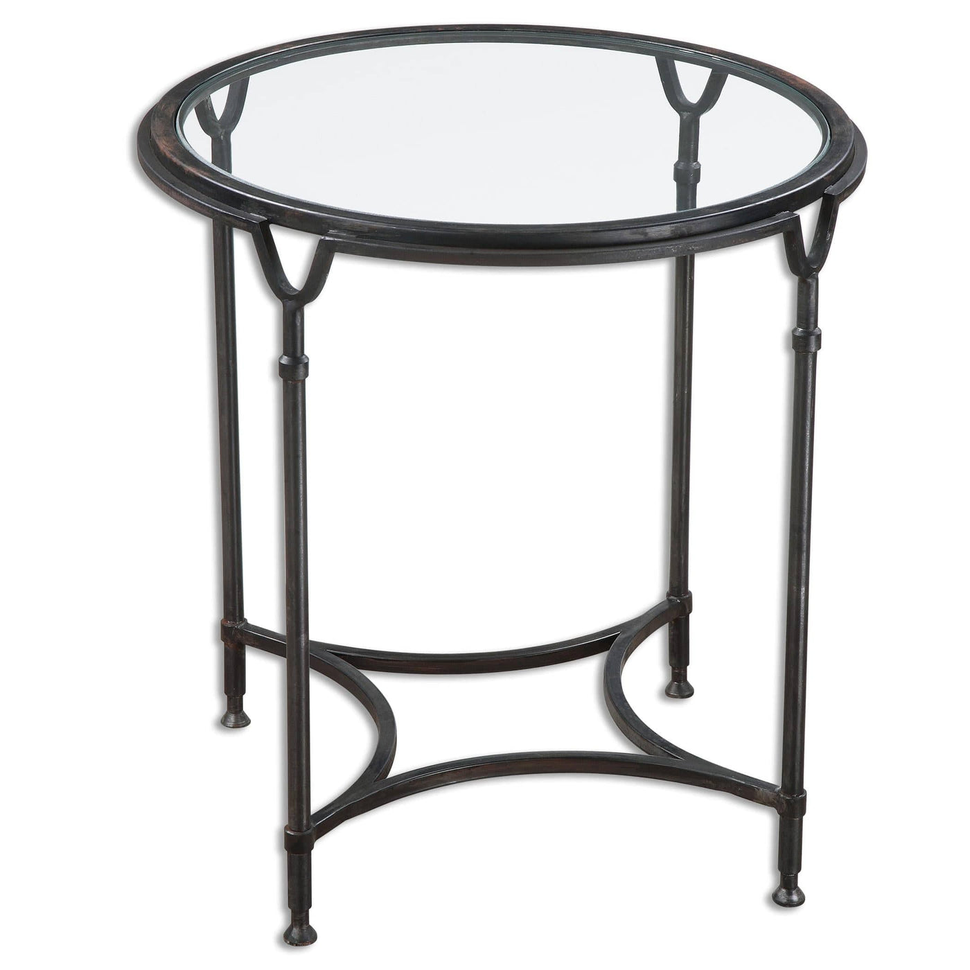 Uttermost Living Samson Glass Side Table House of Isabella UK