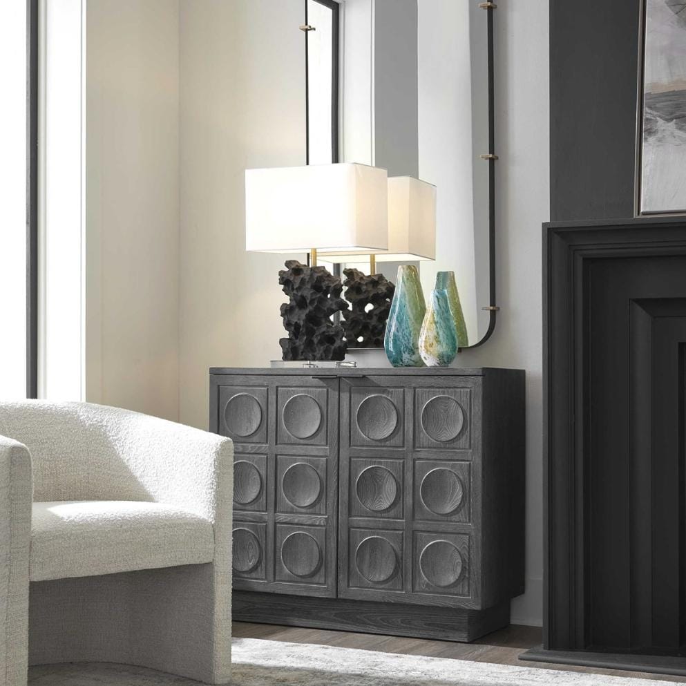 Uttermost Living Shelby 2 Door Ebony Stained Cabinet House of Isabella UK