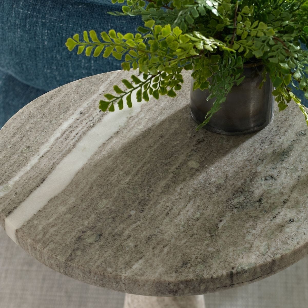 Uttermost Living Shura Indoor-Outdoor Accent Table in Marble House of Isabella UK