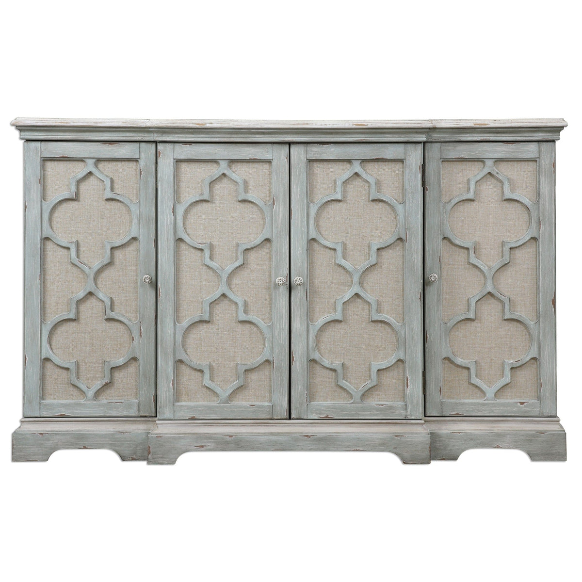 Uttermost Living Sophie 4 Door Grey Cabinet House of Isabella UK