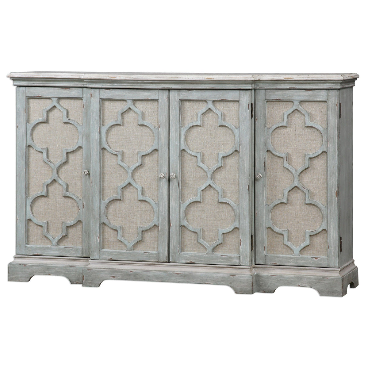 Uttermost Living Sophie 4 Door Grey Cabinet House of Isabella UK