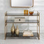 Uttermost Living Stacked Up Grey Glass Console Table House of Isabella UK