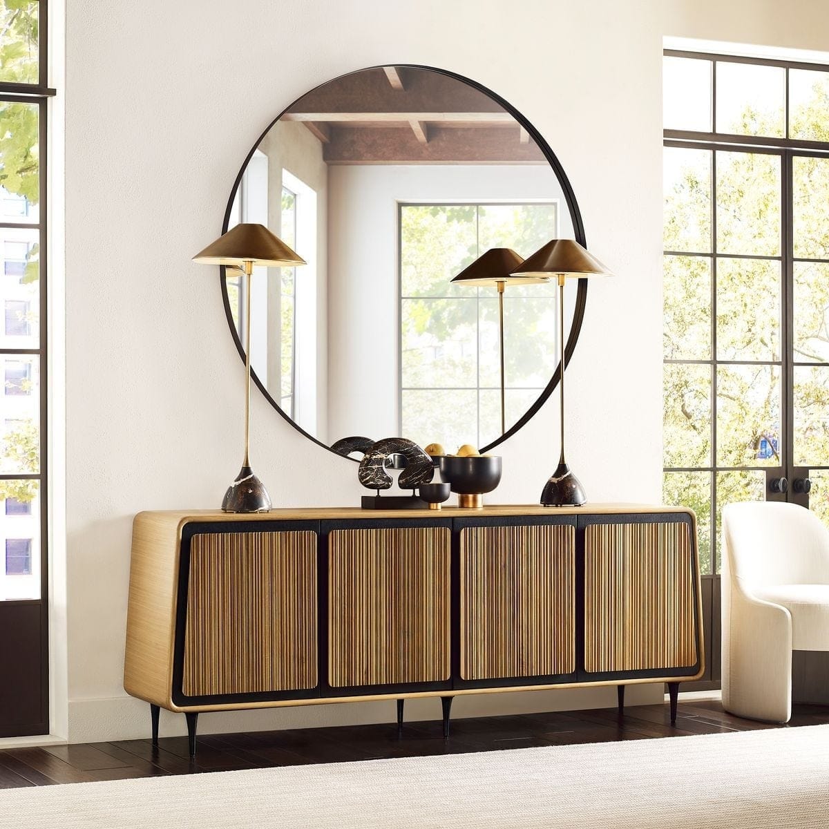 Uttermost Living Striation 4 Door Cabinet House of Isabella UK