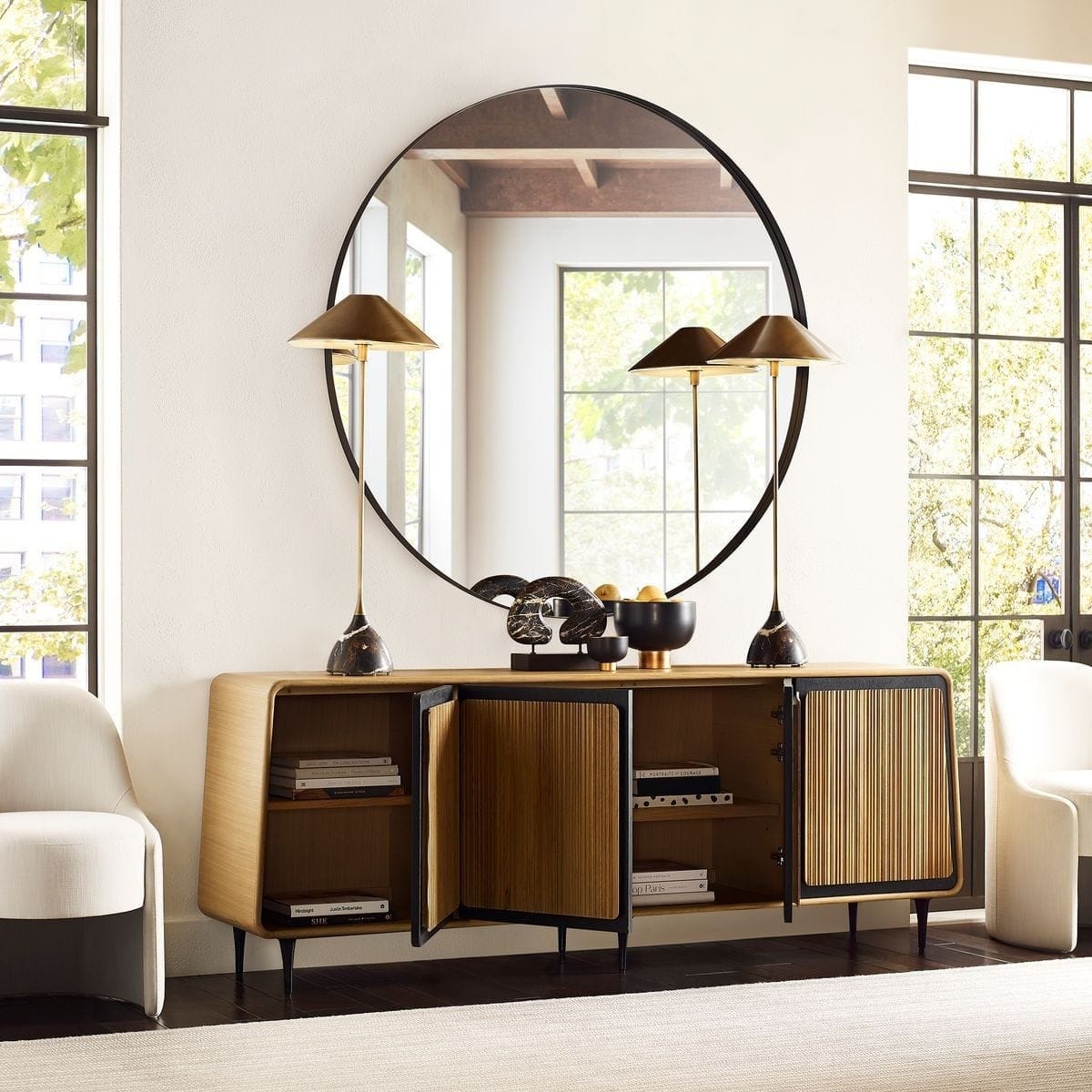 Uttermost Living Striation 4 Door Cabinet House of Isabella UK