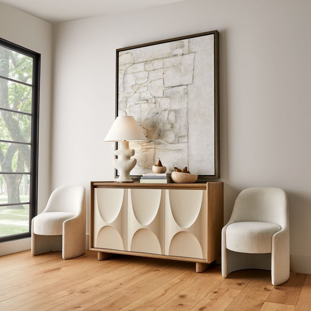 Uttermost Living Swoosh 3 Door Cabinet House of Isabella UK