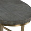 Uttermost Living Taja Oval Writing Desk in Dark Walnut and Brushed Brass House of Isabella UK
