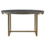 Uttermost Living Taja Oval Writing Desk in Dark Walnut and Brushed Brass House of Isabella UK