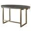 Uttermost Living Taja Oval Writing Desk in Dark Walnut and Brushed Brass House of Isabella UK