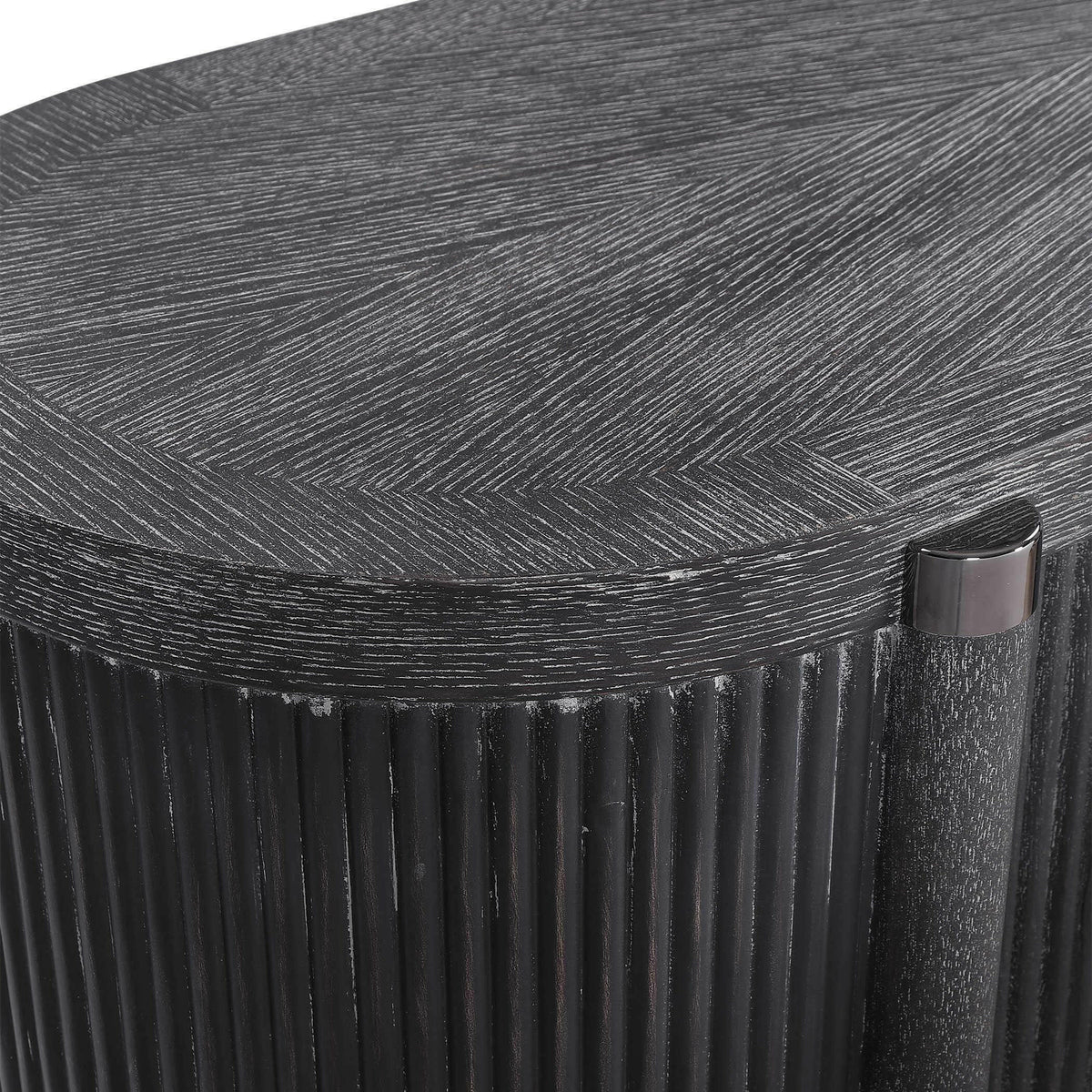 Tambour Cabinet - Black Ceruse.
