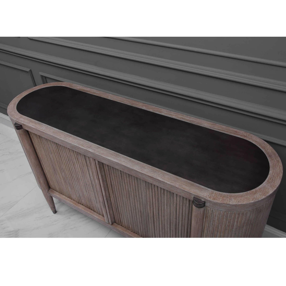 Tambour Cabinet - Natural Wash.