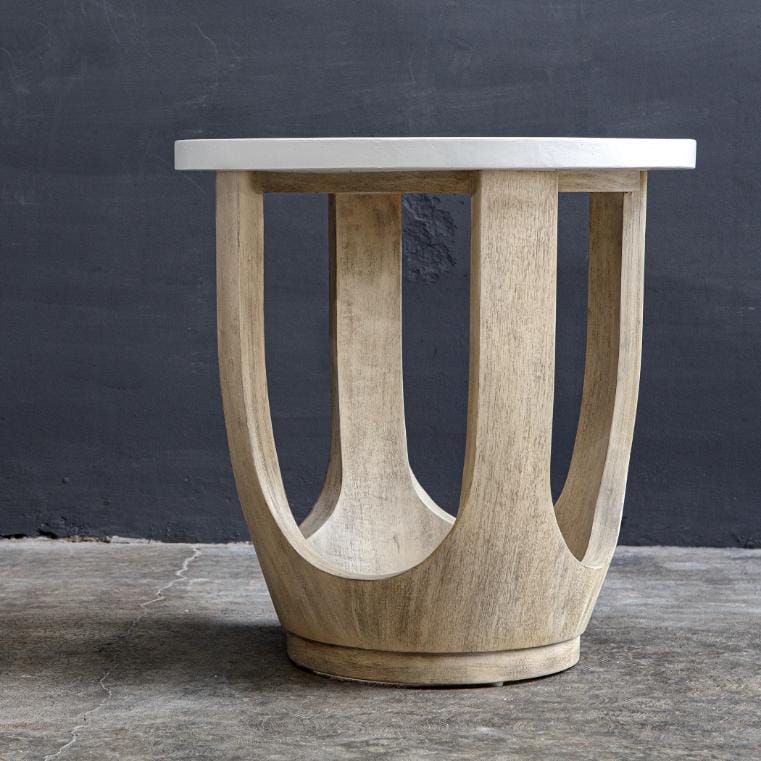 Uttermost Living Tatli Stone Top Side Table House of Isabella UK