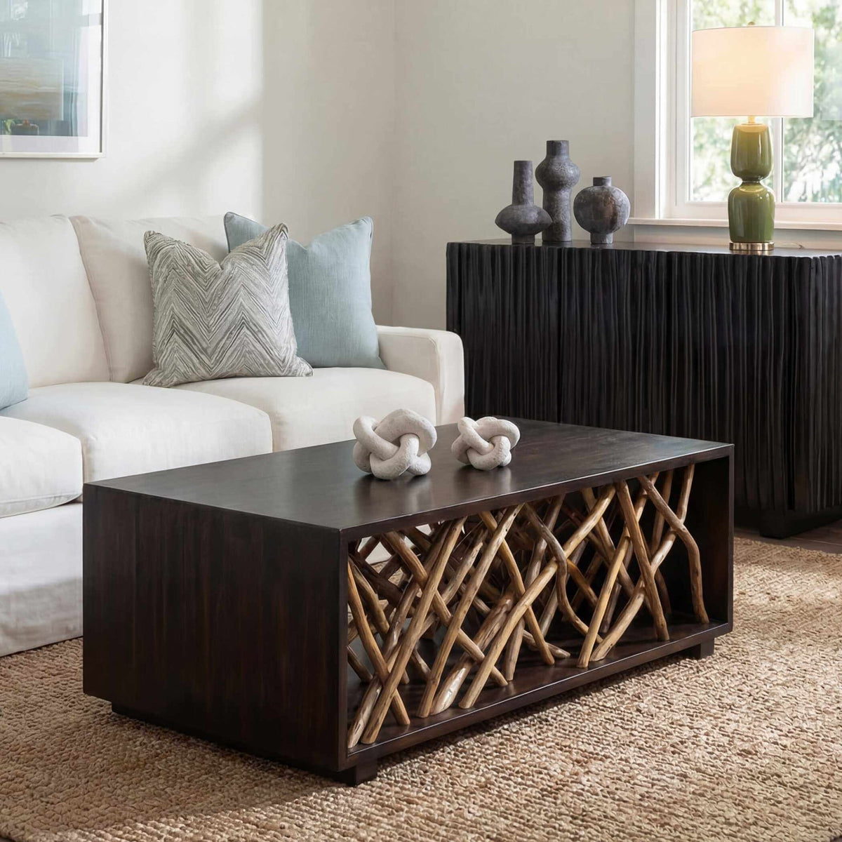 Uttermost Living Teak Maze Coffee Table House of Isabella UK