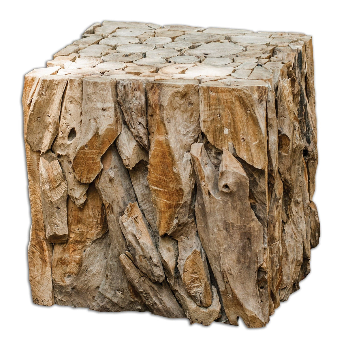 Uttermost Living Teak Root Bunching Cube House of Isabella UK