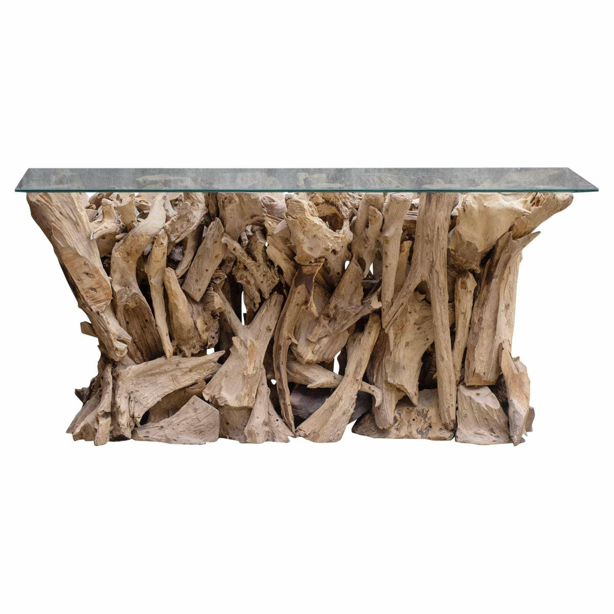 Teak Root Console Table.