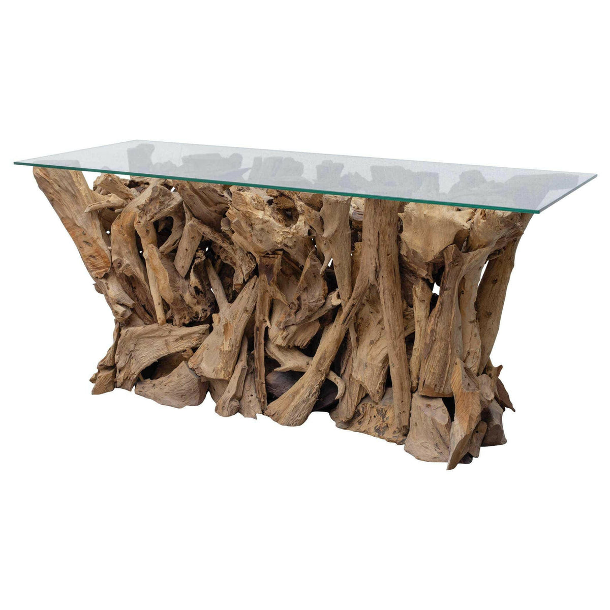 Teak Root Console Table.