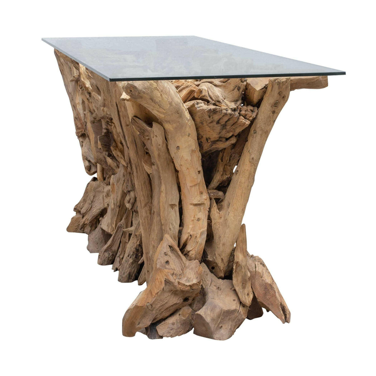 Teak Root Console Table.