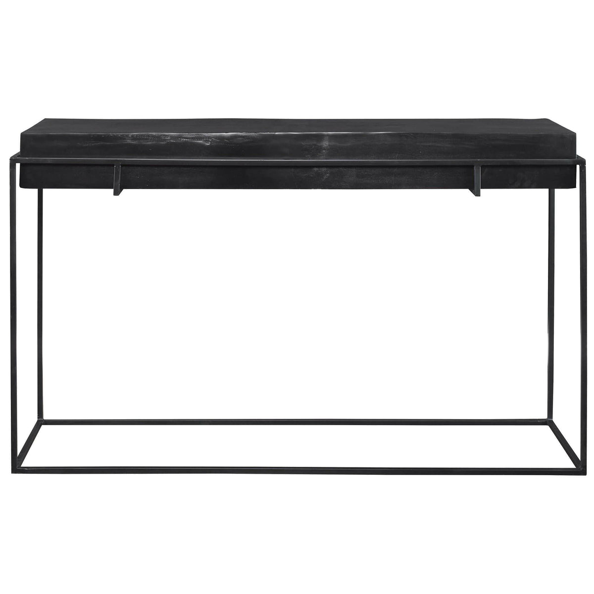 Telone Modern Black Console Table.