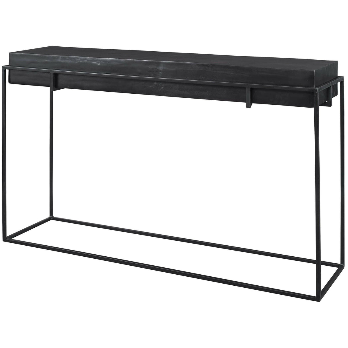 Telone Modern Black Console Table.