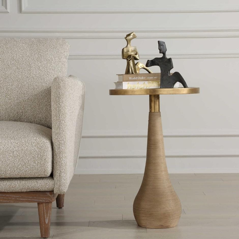 Uttermost Living Terra Brass Accent Table House of Isabella UK