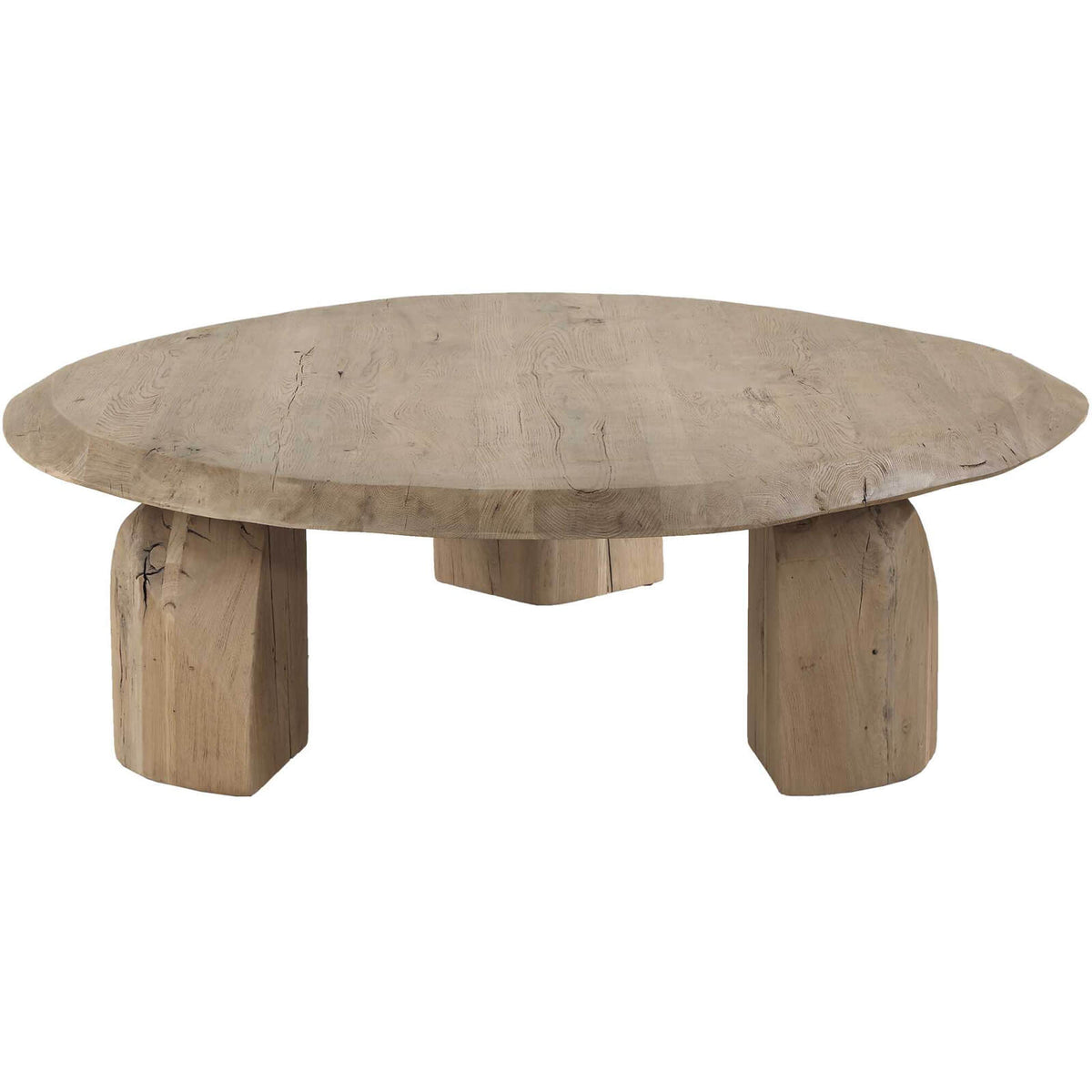 Uttermost Living Tiernan Reclaimed Oak Round Coffee Table House of Isabella UK