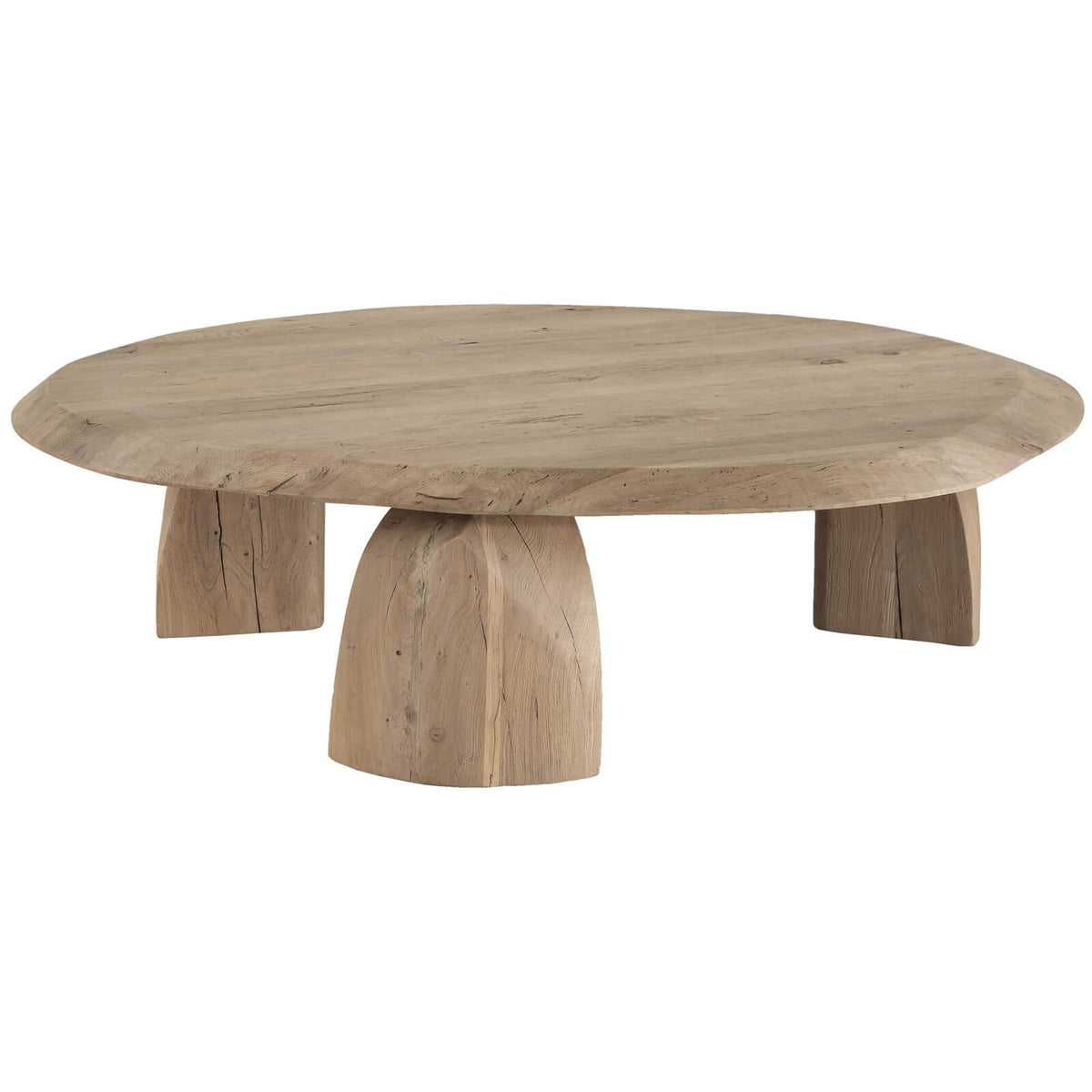 Uttermost Living Tiernan Reclaimed Oak Round Coffee Table House of Isabella UK