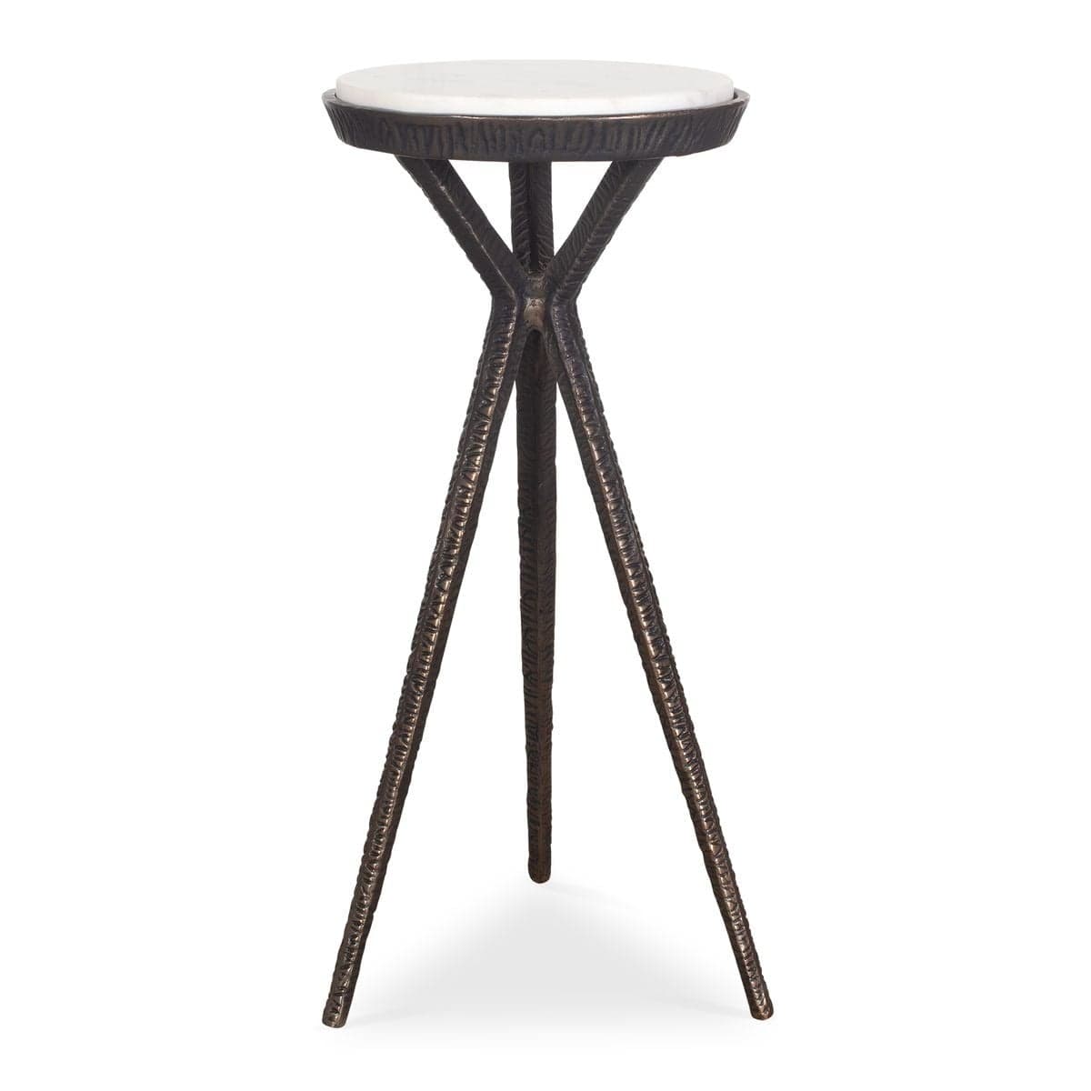 Uttermost Living Tilton White Marble Accent Table House of Isabella UK
