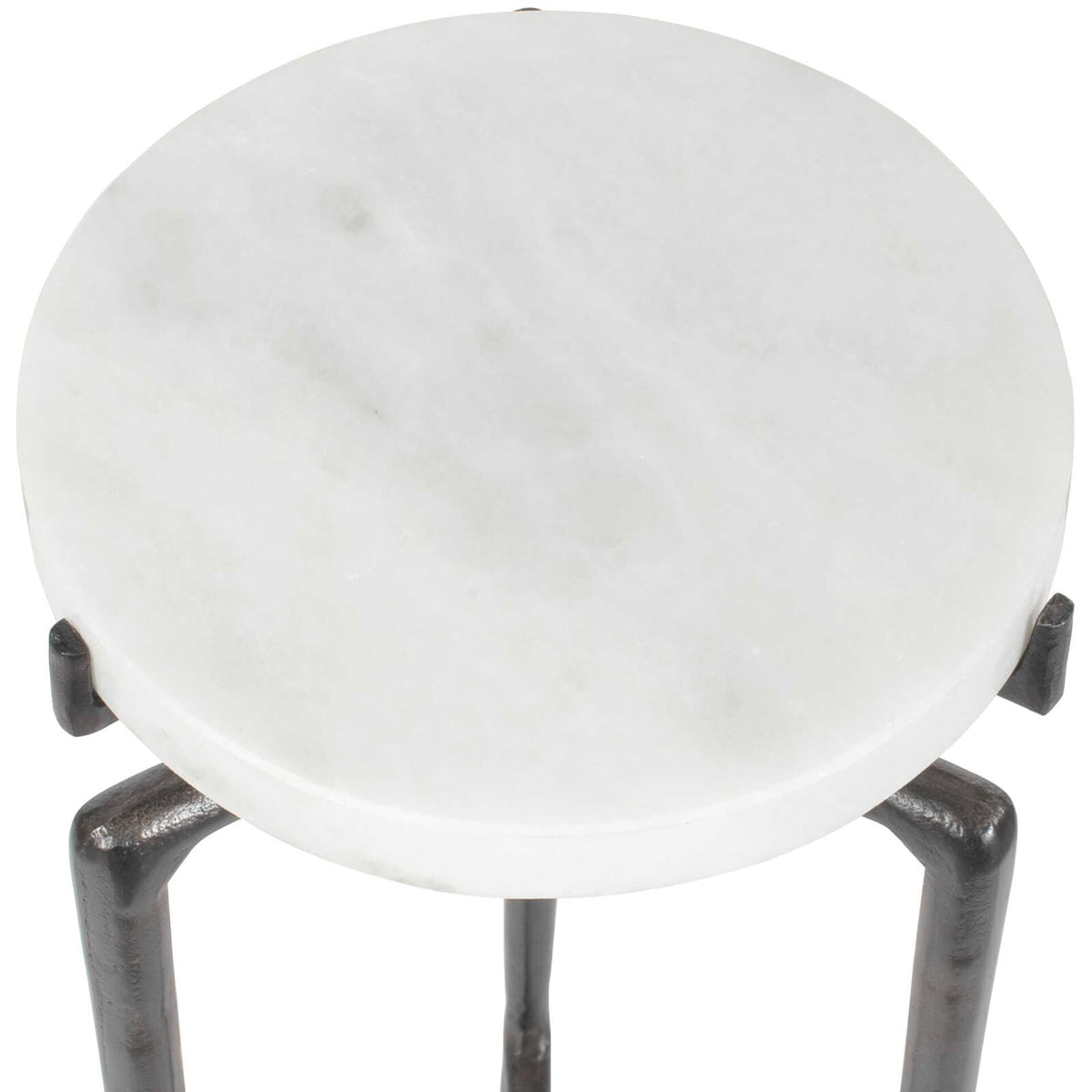 Uttermost Living Tobias White Marble Slab Drink Table House of Isabella UK