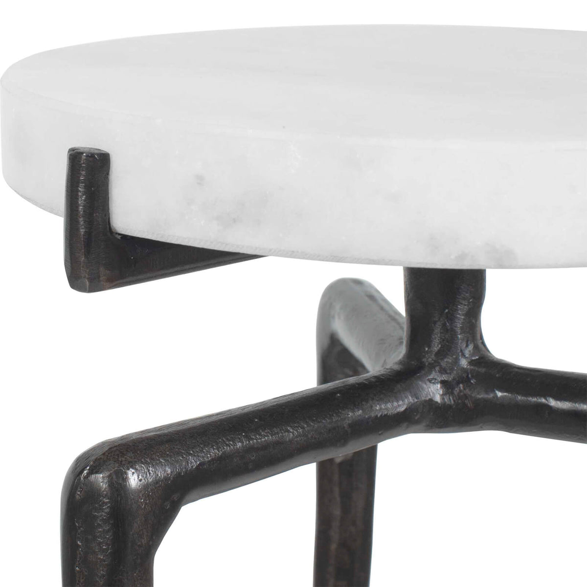 Uttermost Living Tobias White Marble Slab Drink Table House of Isabella UK