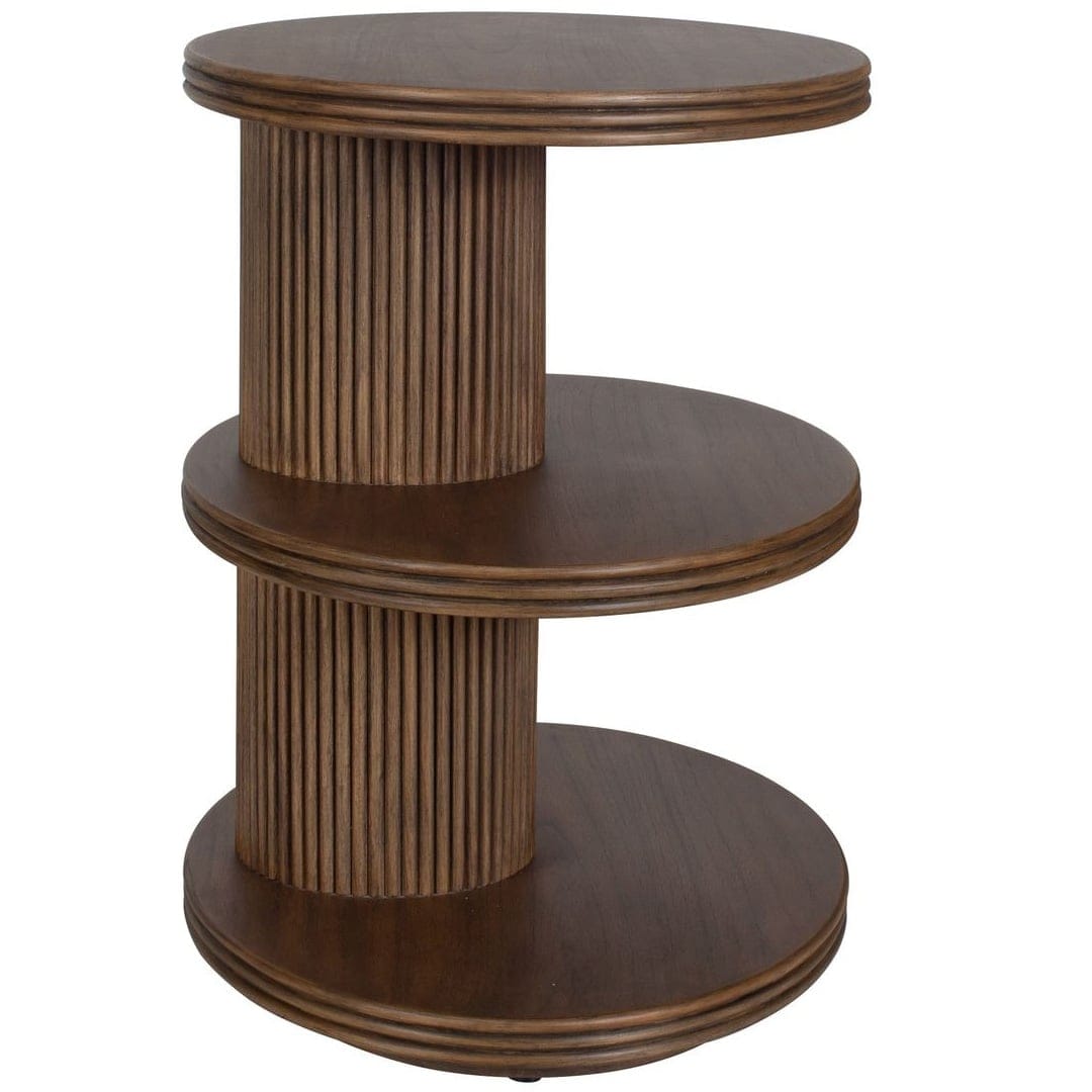 Uttermost Living Top Tier Oval Side Table in Walnut House of Isabella UK