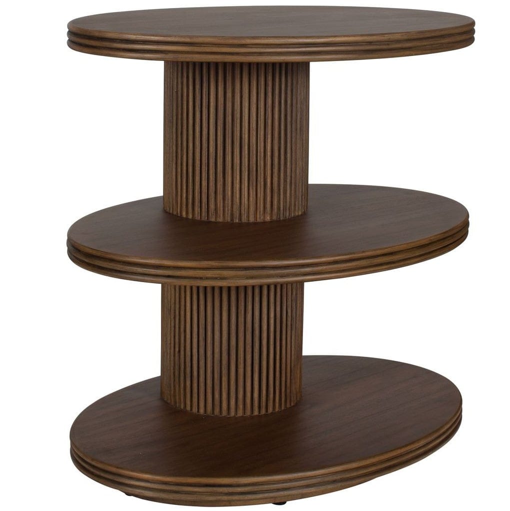 Uttermost Living Top Tier Oval Side Table in Walnut House of Isabella UK