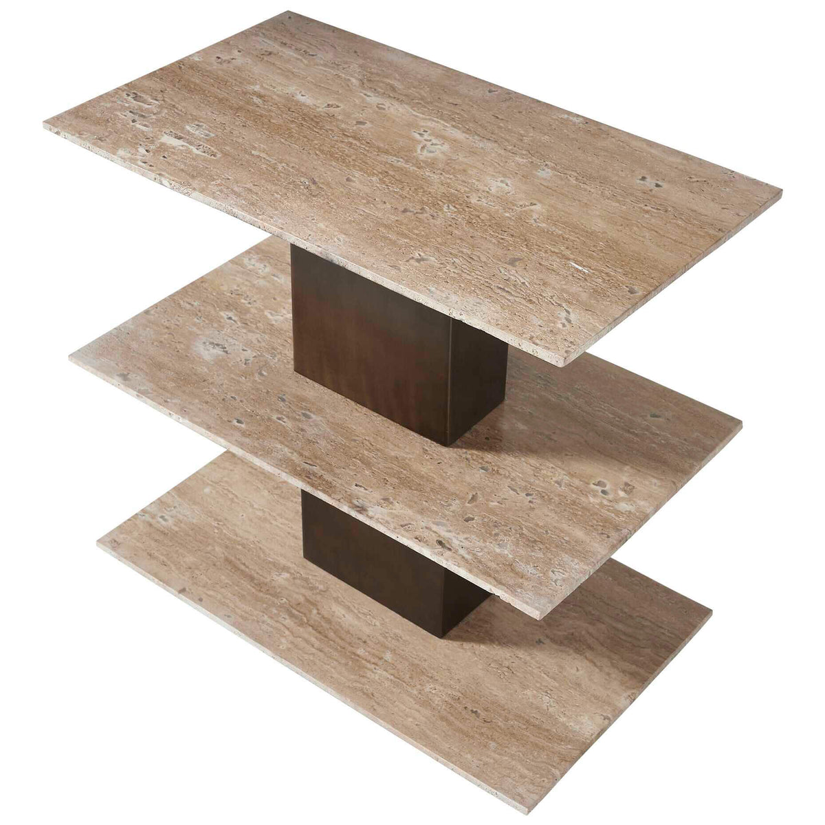Uttermost Living Travertini 3 Tiered Accent Table House of Isabella UK