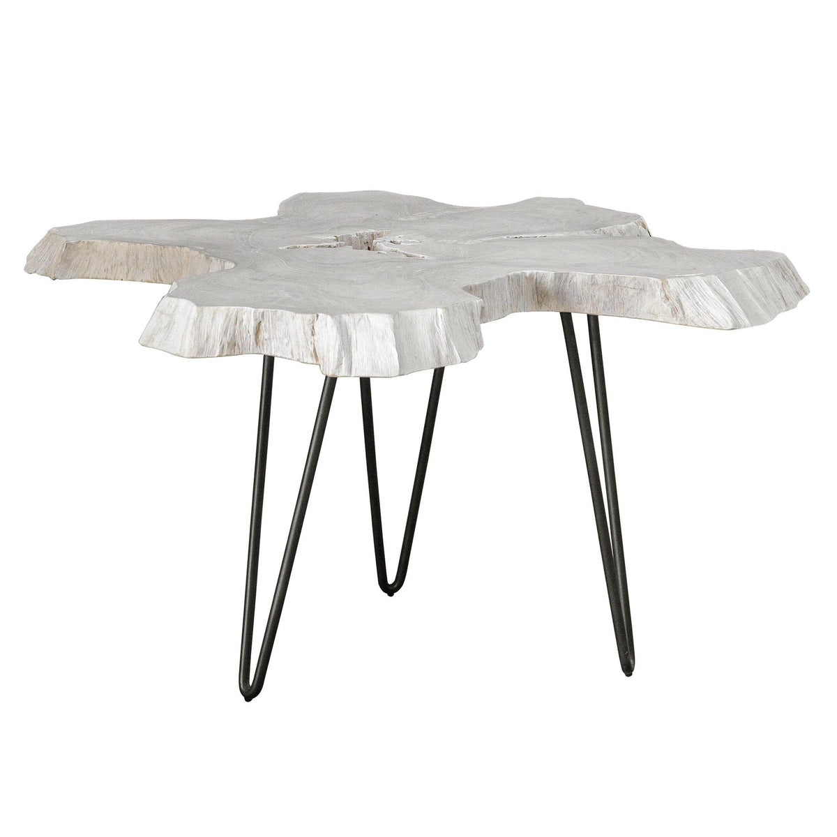 Uttermost Living Trillium Bleached Teak Coffee Table House of Isabella UK