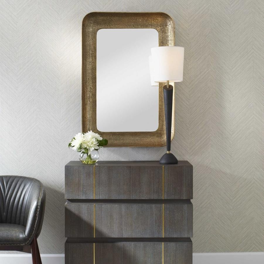 Uttermost Alvaro Antique Brass Mirror.