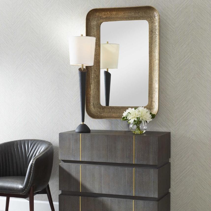 Uttermost Alvaro Antique Brass Mirror.