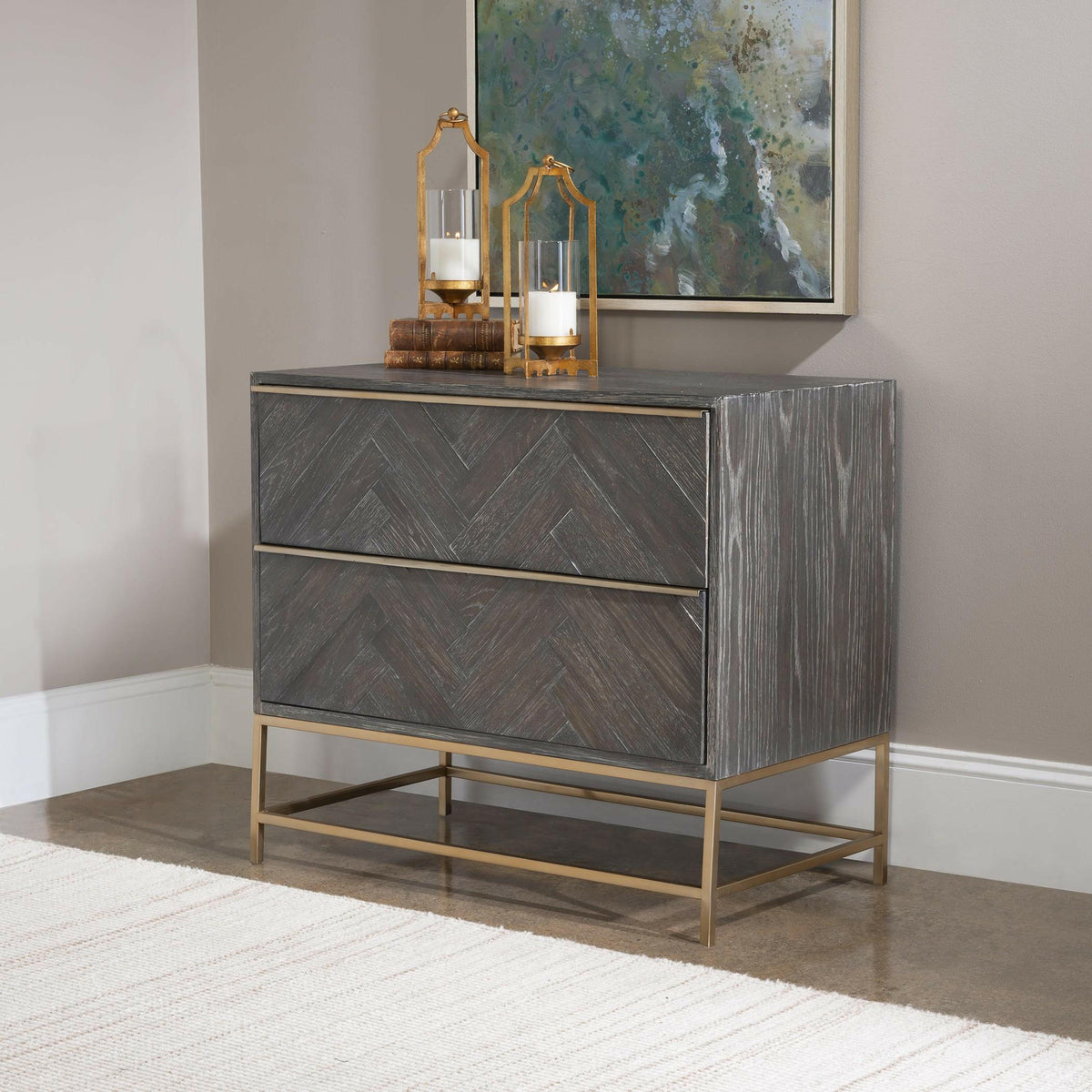 Armistead Dark Walnut Drawer Chest.