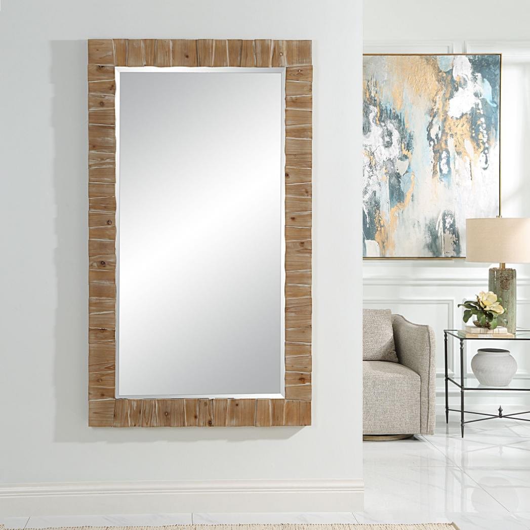 Uttermost Ayanna Gray Washed Wood Mirror.