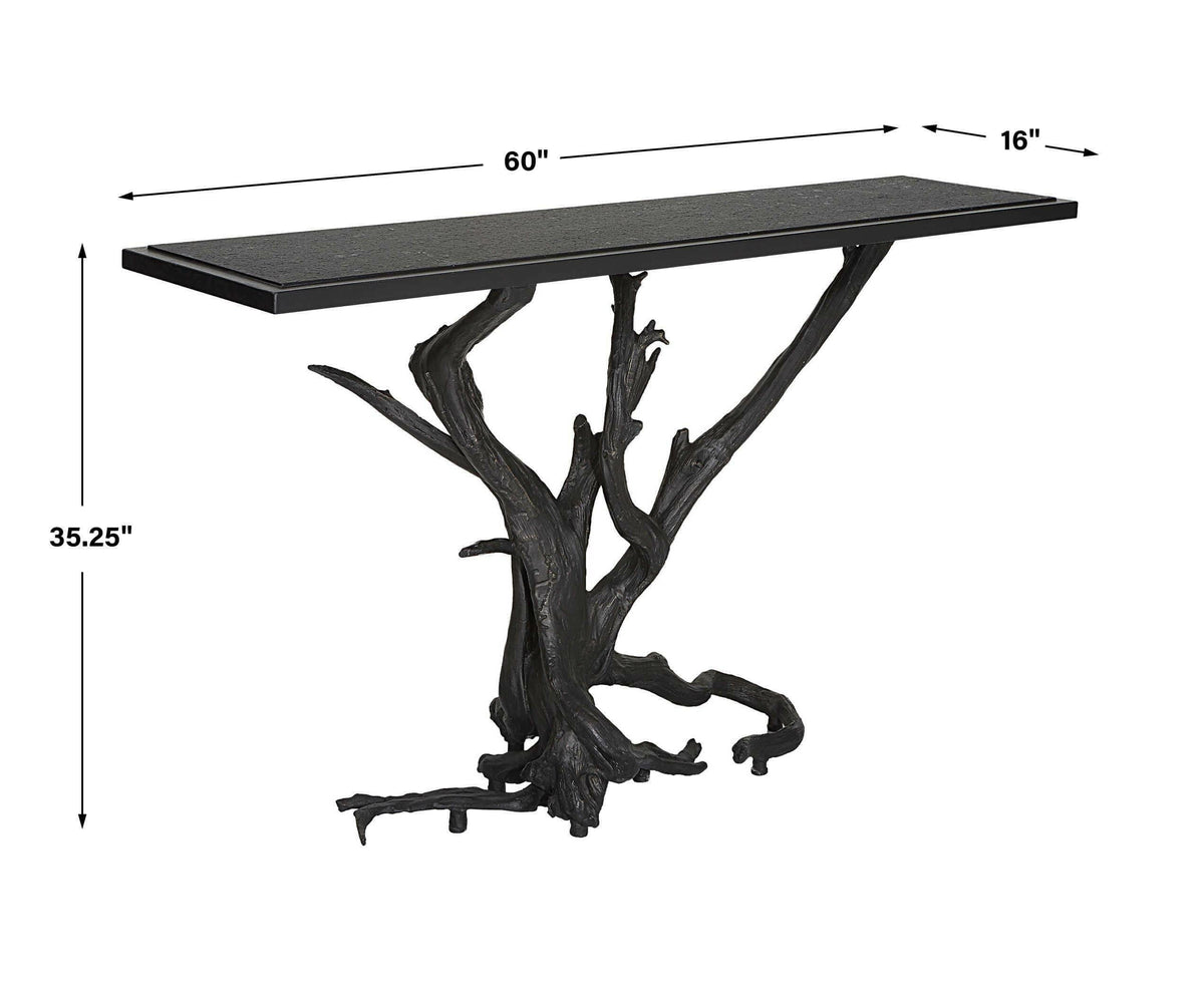 Big Sur Console Table - Bronze/black.