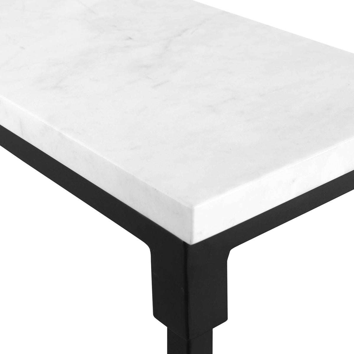 Bourges White Marble Console Table.