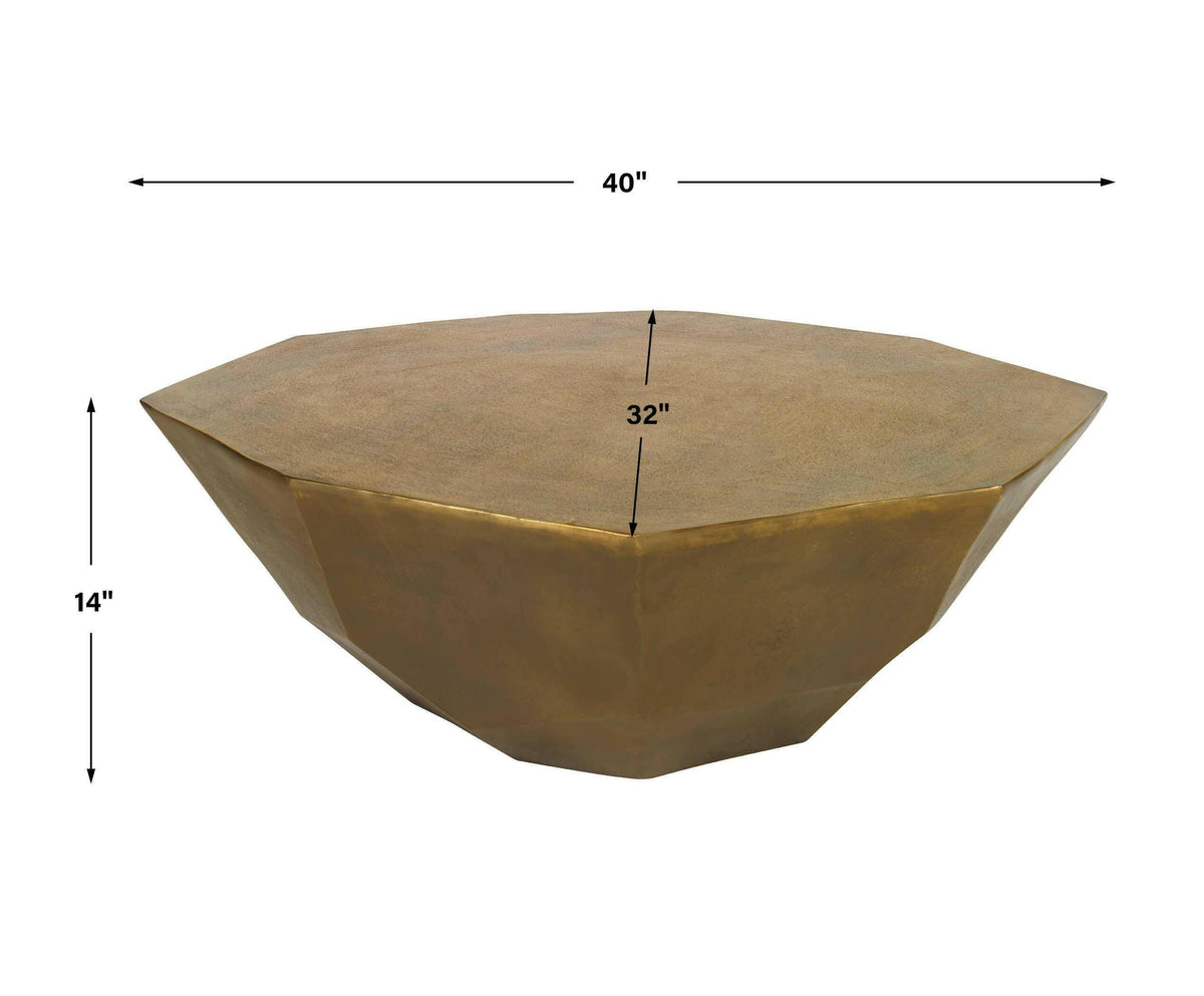 Cathenna Coffee Table - Brass Large.