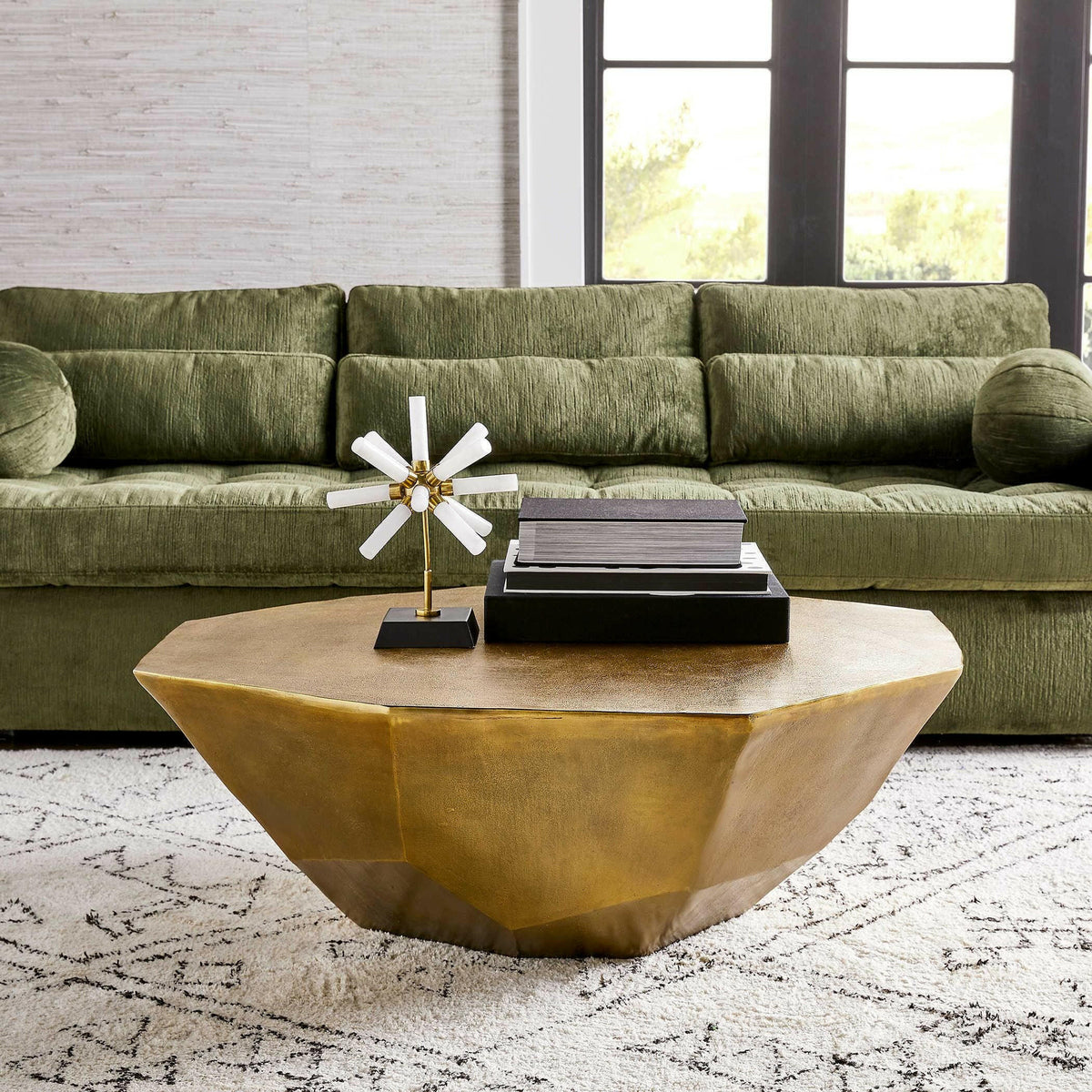 Cathenna Coffee Table - Brass Large.