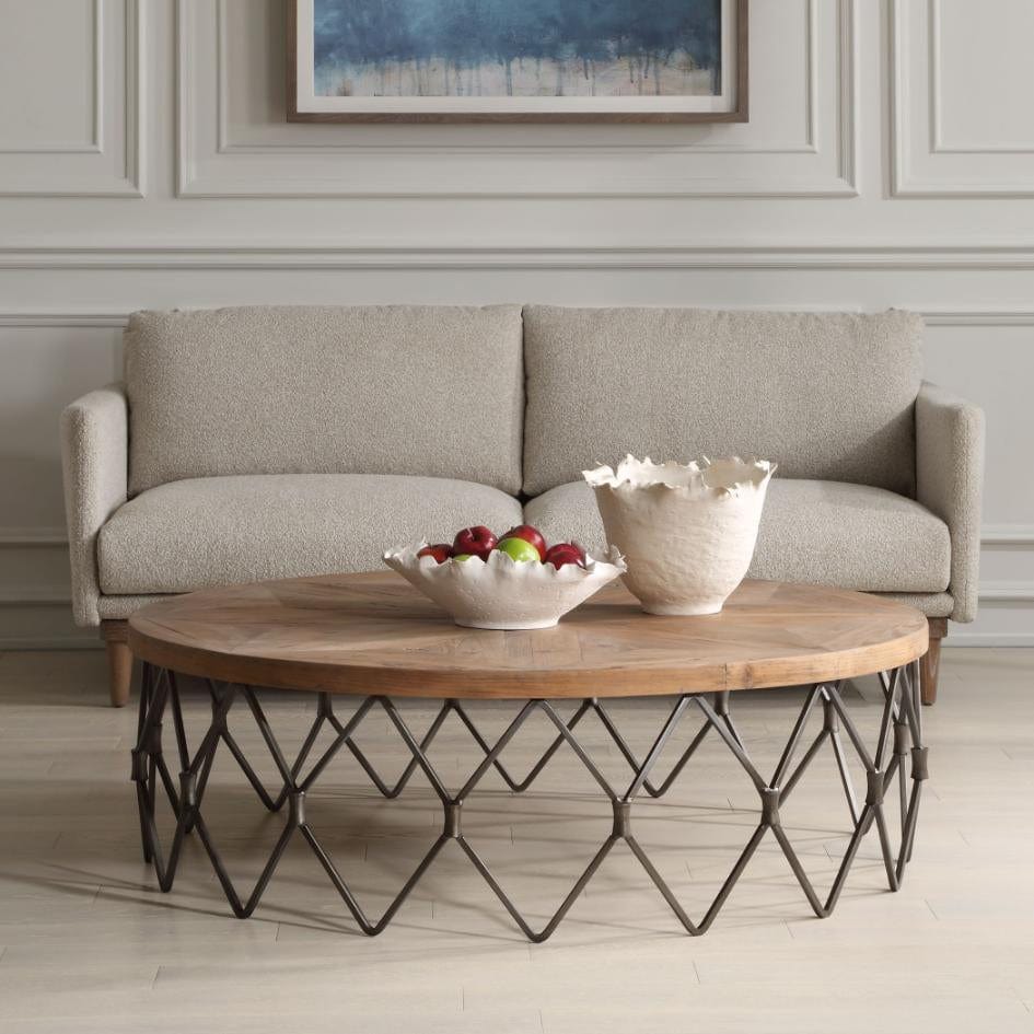 Uttermost Chain Reaction Wooden Coffee Table.