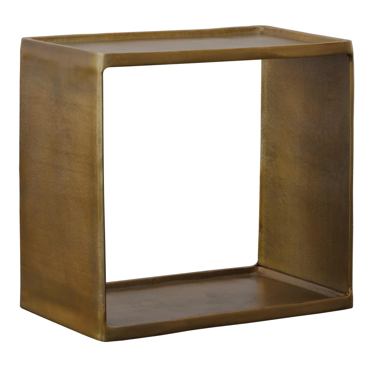 Uttermost Derwent Antique Brass Side Table.