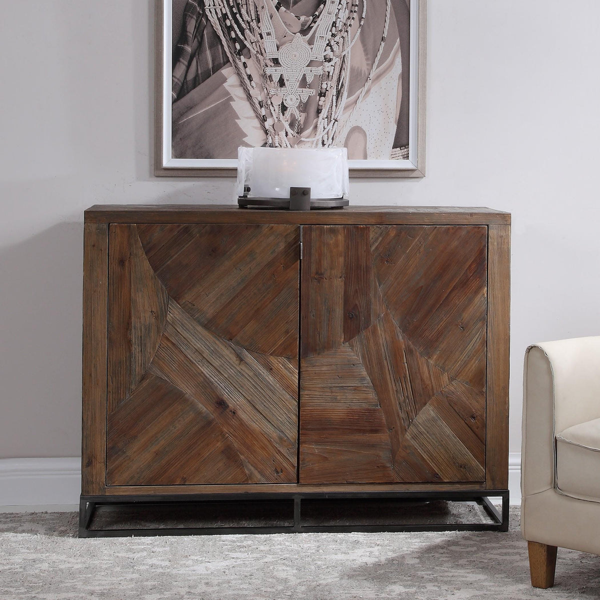 Uttermost Evros Reclaimed Wood 2 Door Cabinet.