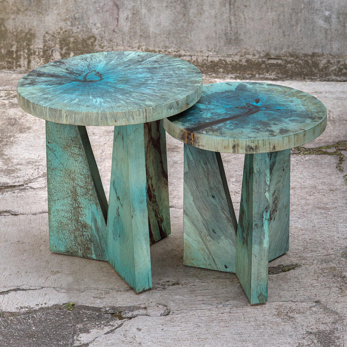 Uttermost Nadette Blue Nesting Tables, S/2.