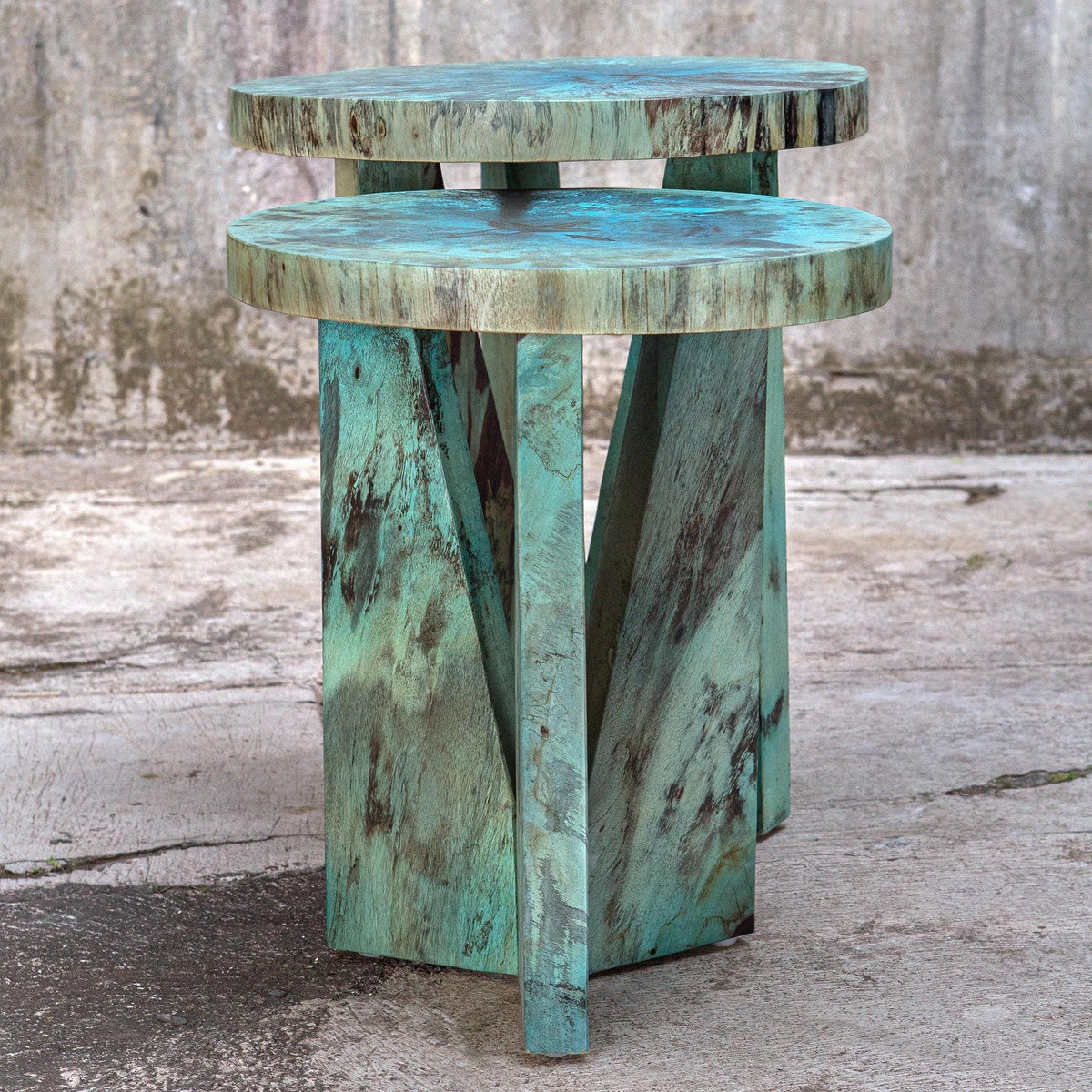 Uttermost Nadette Blue Nesting Tables, S/2.