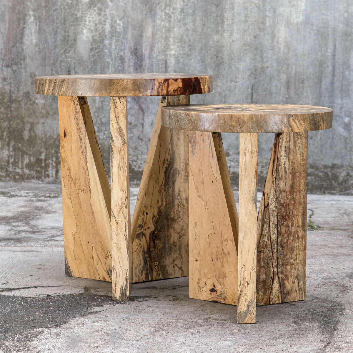 Nadette Natural Nesting Tables, S/2.